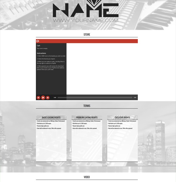 Premade One Page Website #001