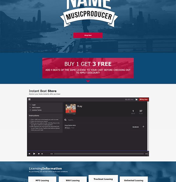 Premade One Page Website #067