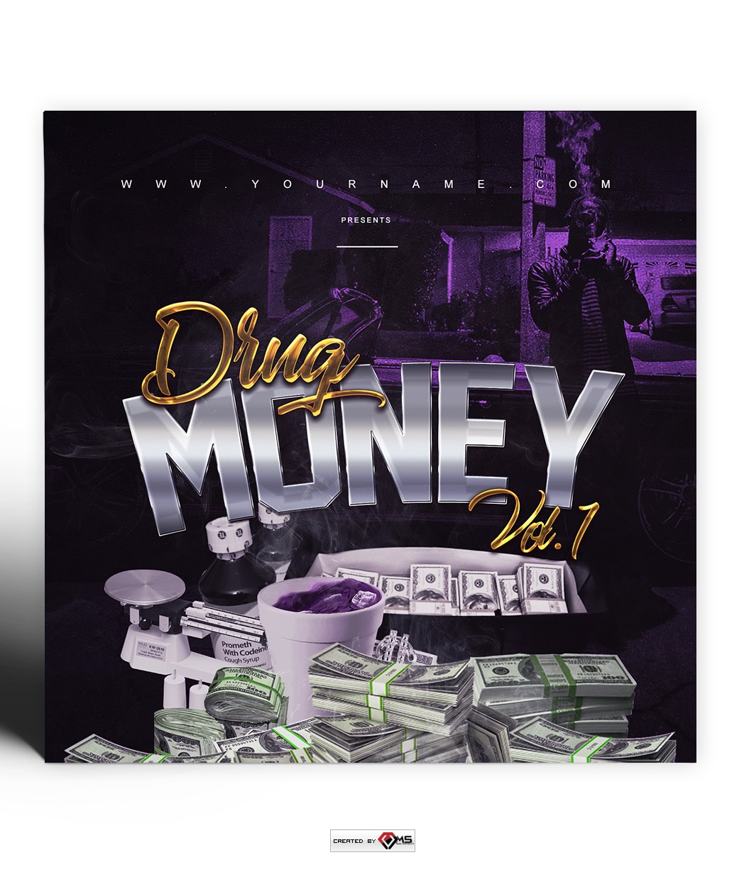 Drug Money premade Mixtape Cover