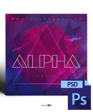 Alpha Mixtape Cover Template PSD