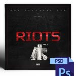 Riots Mixtape Cover Template PSD