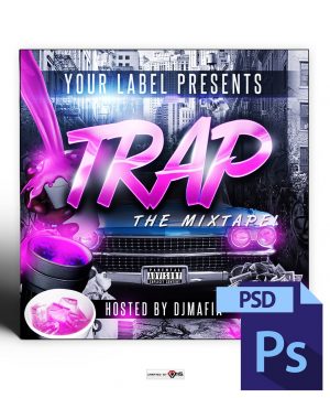 Trap Mixtape Cover Template PSD