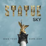 Statue Sky Mixtape Cover Photoshop PSD Template Frontcover