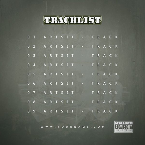 Money Stacks n Bags Premade Mixtape Cover Preview Back Tracklist