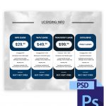 Sky Licensing Info Boxes PSD Template Preview