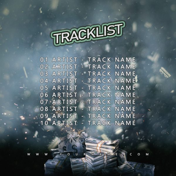 Money Train Premade Mixtape Cover Back Tracklist Preview