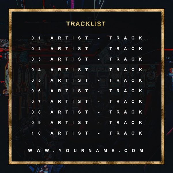 Casino Premade Mixtape Cover Art Design Back Tracklist Preview