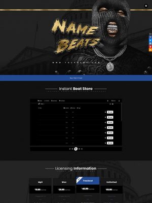 Premade One Page Website #072